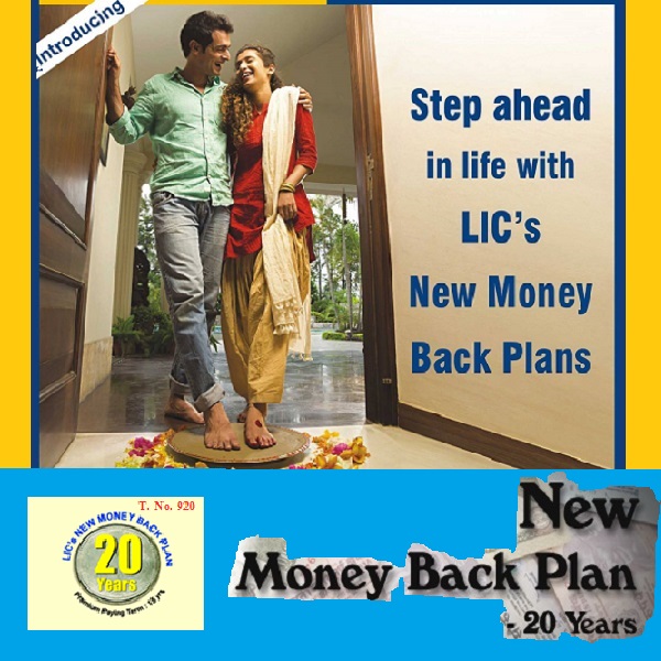 lic 20 years new money back plan 920